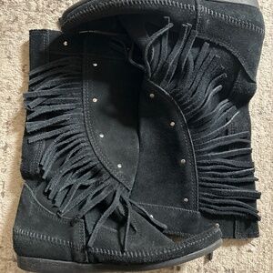 Leather boots